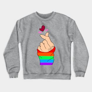 Lgbtq pride heart love Crewneck Sweatshirt